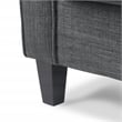 Serta Harmon Roll Arm Sectional Dark Gray