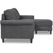 Serta Harmon Roll Arm Sectional Dark Gray