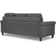 Serta Harmon Roll Arm Sectional Dark Gray