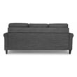 Serta Harmon Roll Arm Sectional Dark Gray