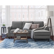 Serta Harmon Roll Arm Sectional Dark Gray