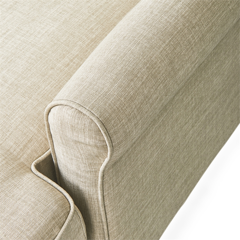 Serta Harmon Roll Arm Sectional Cream