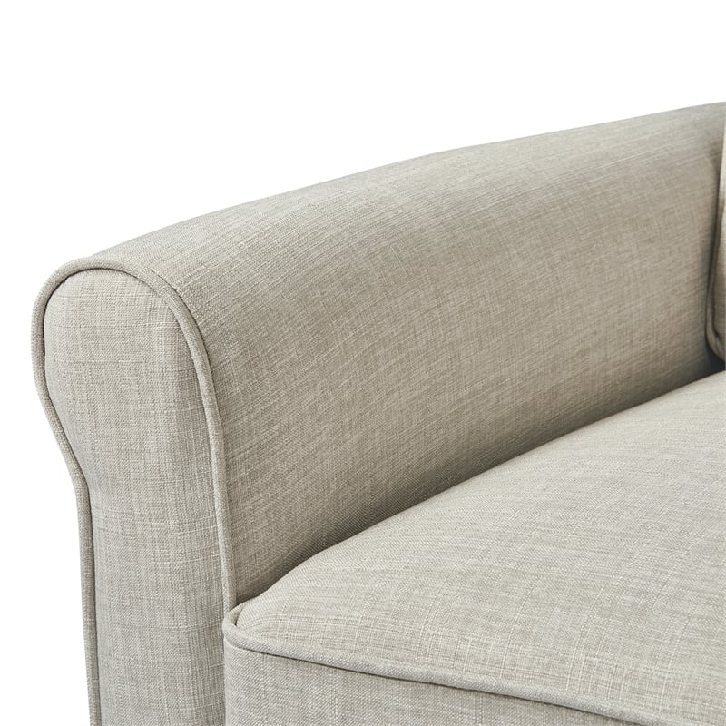 Serta Harmon Roll Arm Sectional Light Gray