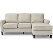 Serta Harmon Roll Arm Sectional Light Gray