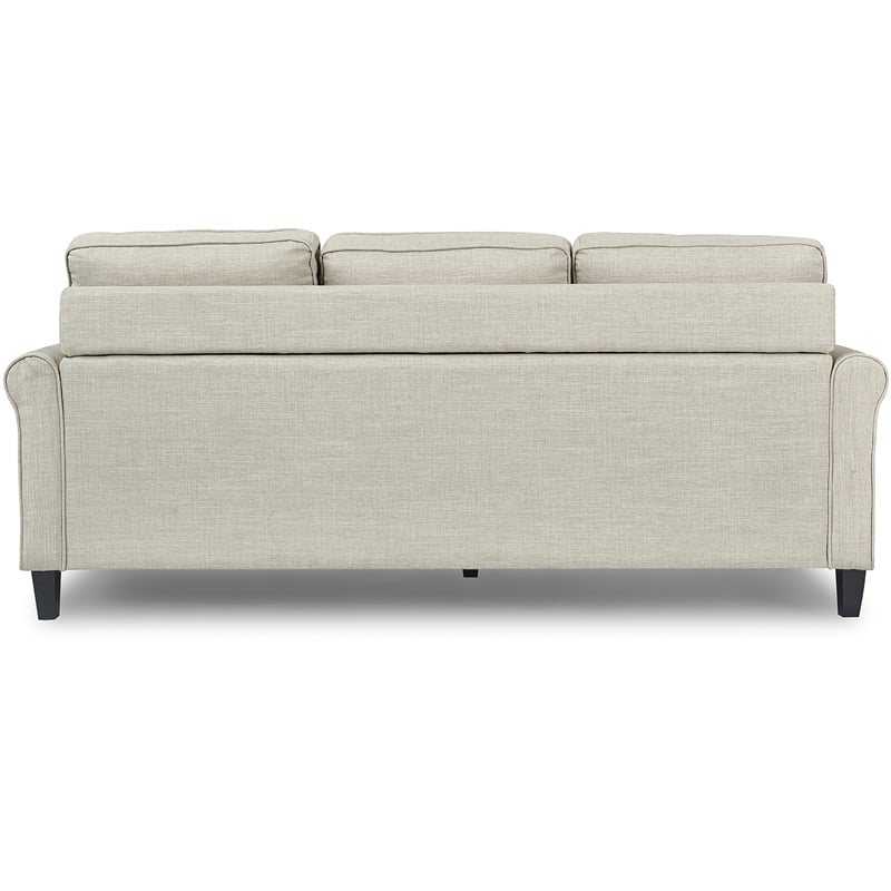 Serta Harmon Roll Arm Sectional Light Gray