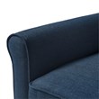 Serta Harmon Roll Arm Sectional Navy Blue
