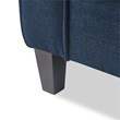 Serta Harmon Roll Arm Sectional Navy Blue