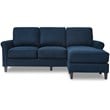 Serta Harmon Roll Arm Sectional Navy Blue