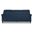 Serta Harmon Roll Arm Sectional Navy Blue