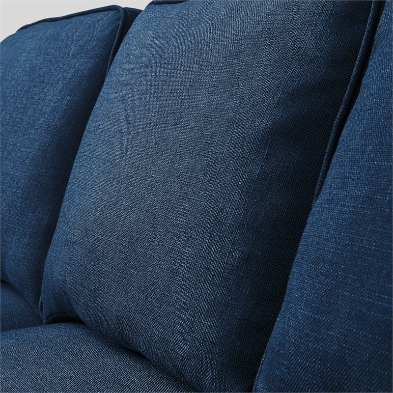 Serta Harmon Square Arm Sectional Navy Blue