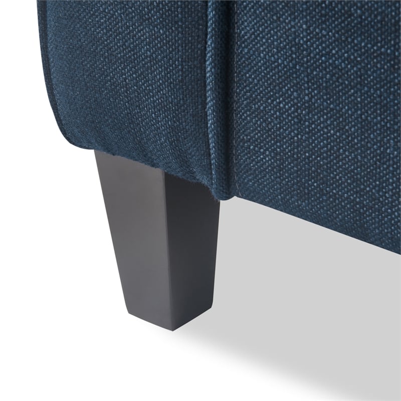 Serta Harmon Square Arm Sectional Navy Blue