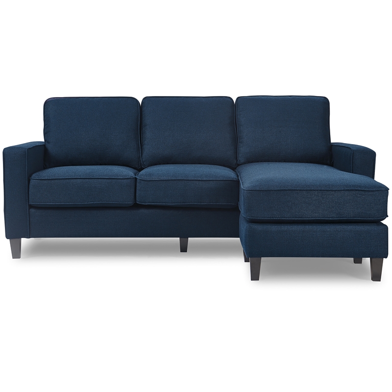 Serta Harmon Square Arm Sectional Navy Blue