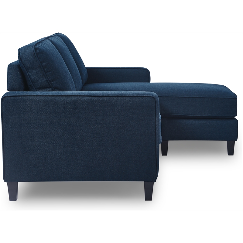 Serta Harmon Square Arm Sectional Navy Blue