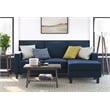 Serta Harmon Square Arm Sectional Navy Blue