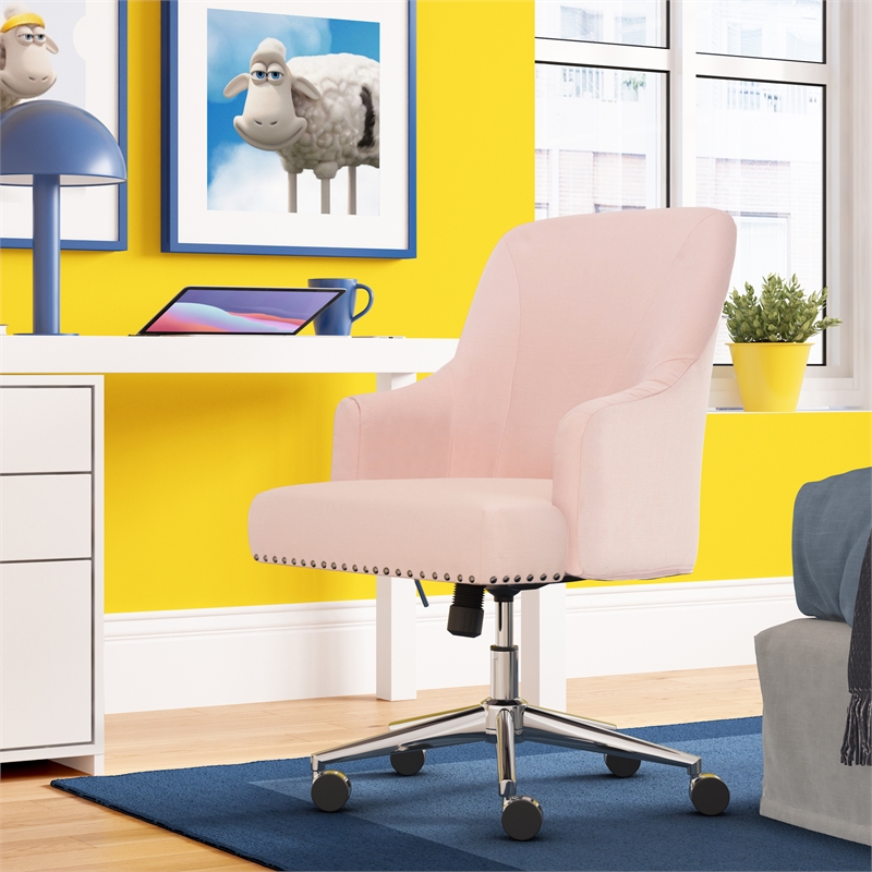 Serta Leighton Home Office Chair with Memory Foam Pink