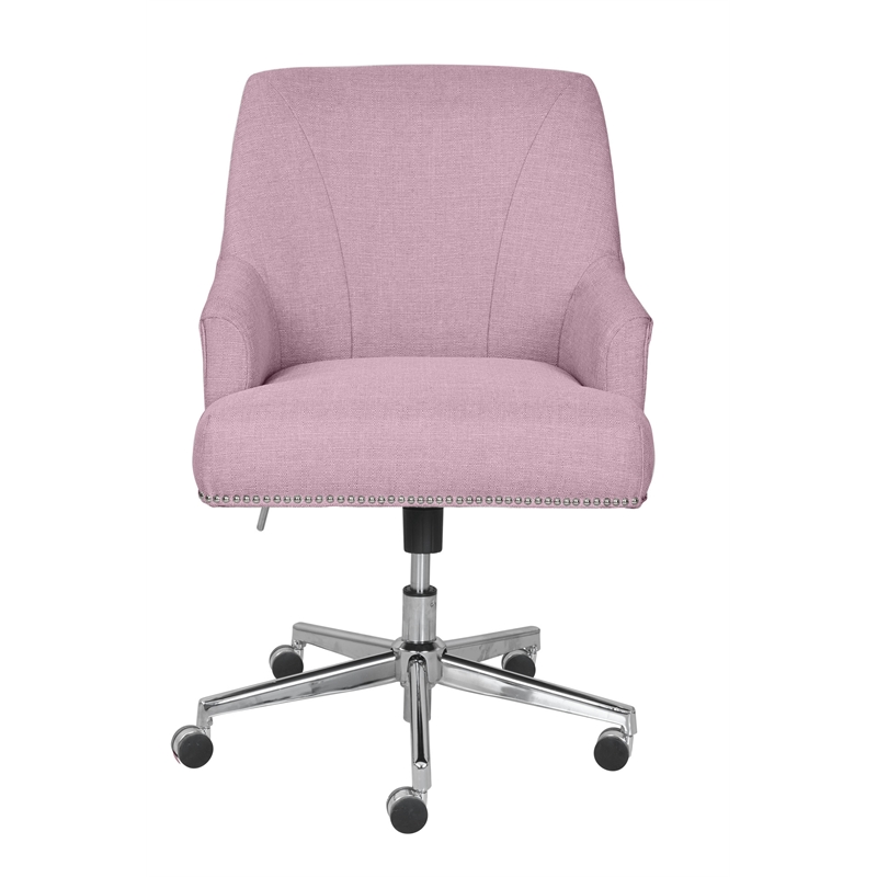 Serta Style Leighton Home Office Chair Lilac Twill Fabric 47925d