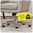 Serta Ashland Home Office Desk Chair Memory Foam Cushion Light Gray Twill Fabric