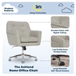 Serta Ashland Home Office Desk Chair Memory Foam Cushion Light Gray Twill Fabric