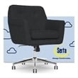 Serta Ashland Home Office Desk Chair Memory Foam Cushion Charcoal Twill Fabric