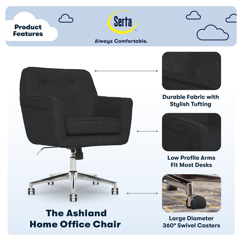 Serta ashland discount task chair lilac