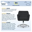 Serta Ashland Home Office Desk Chair Memory Foam Cushion Charcoal Twill Fabric