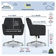 Serta Ashland Home Office Desk Chair Memory Foam Cushion Charcoal Twill Fabric