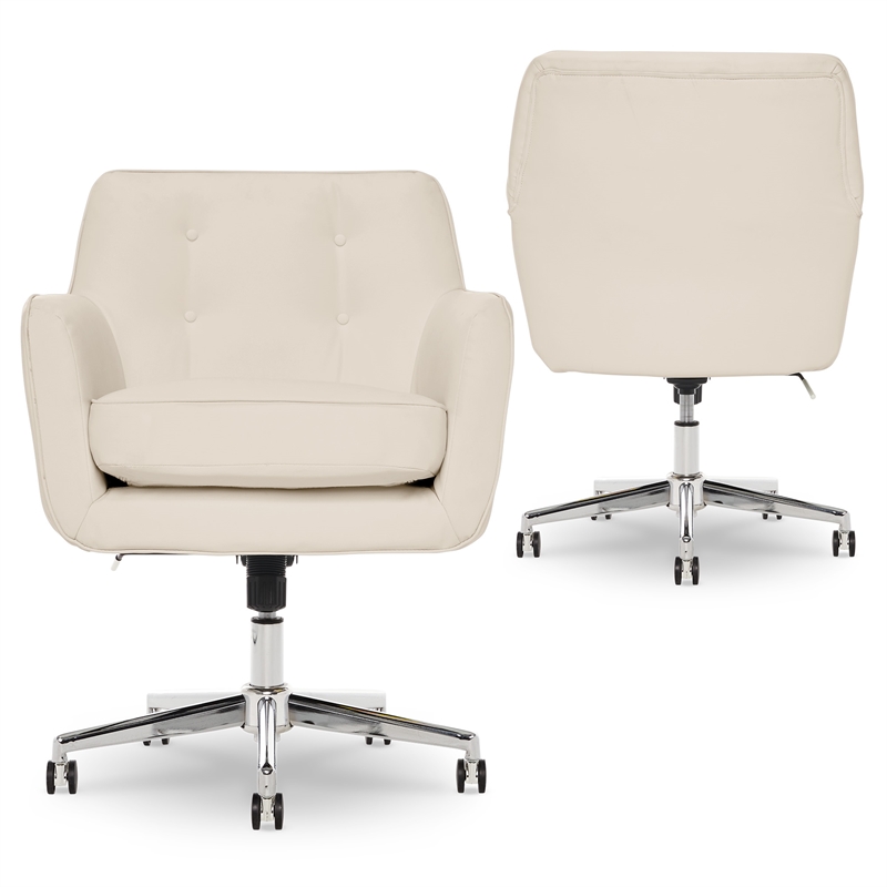 serta cream office chair