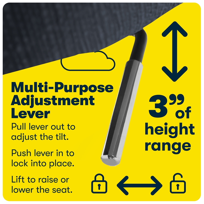 Serta Ashland Home Office Desk Chair Memory Foam Cushion Blue Twill Fabric