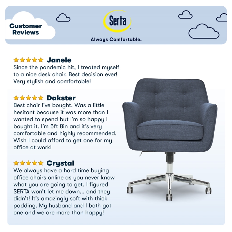 Serta Ashland Ergonomic Home Office Chair with Memory Foam