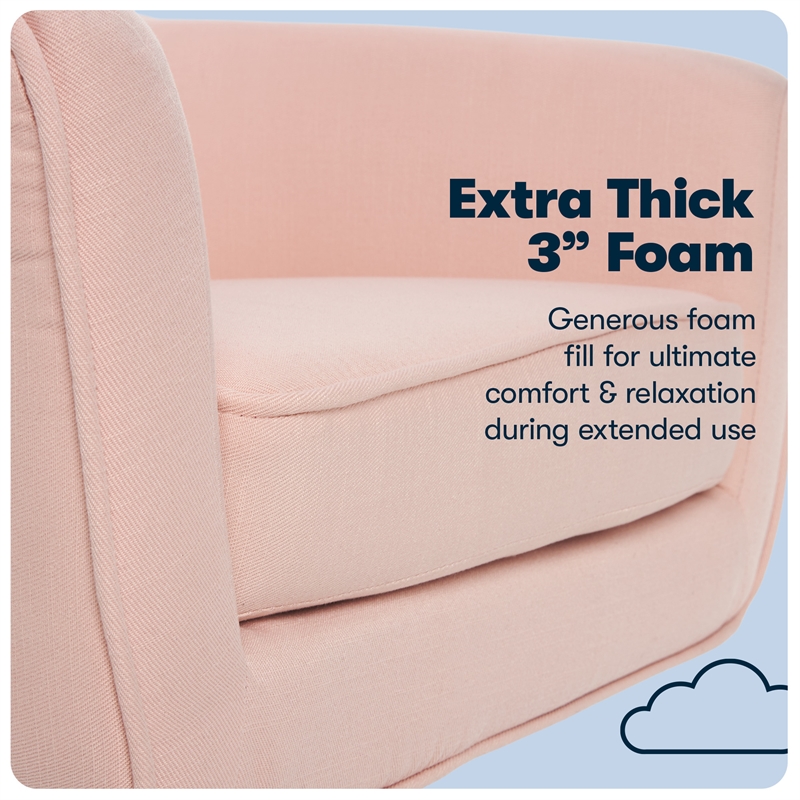 Serta Ashland Home Office Desk Chair Memory Foam Cushion Blush