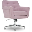 Serta Ashland Home Office Desk Chair Memory Foam Cushion Lilac Twill Fabric