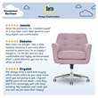 Serta Ashland Home Office Desk Chair Memory Foam Cushion Lilac Twill Fabric