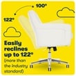 Serta Ashland Home Office Desk Chair Memory Foam Cushion White Bonded Leather