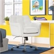 Serta Ashland Home Office Desk Chair Memory Foam Cushion White Bonded Leather