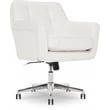Serta Ashland Home Office Desk Chair Memory Foam Cushion White Bonded Leather