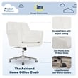 Serta Ashland Home Office Desk Chair Memory Foam Cushion White Bonded Leather