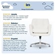 Serta Ashland Home Office Desk Chair Memory Foam Cushion White Bonded Leather