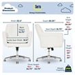 Serta Ashland Home Office Desk Chair Memory Foam Cushion White Bonded Leather