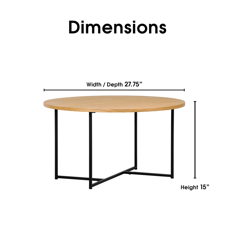 Serta Stevenson Round Coffee Table Natural