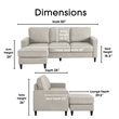 Serta Harmon Sectional - Ash Light Gray