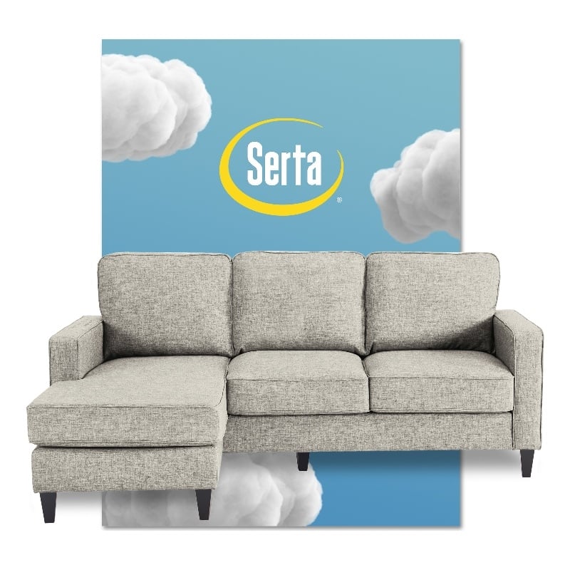 Serta Harmon Sectional - Ash Light Gray