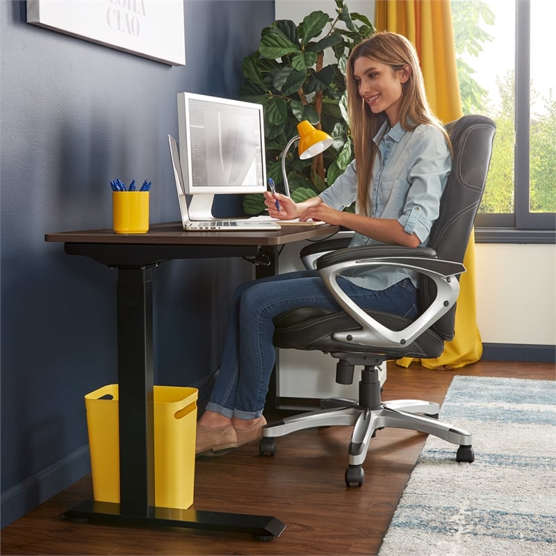 Serta Creativity Electric Height Adjustable Standing Desk Brown