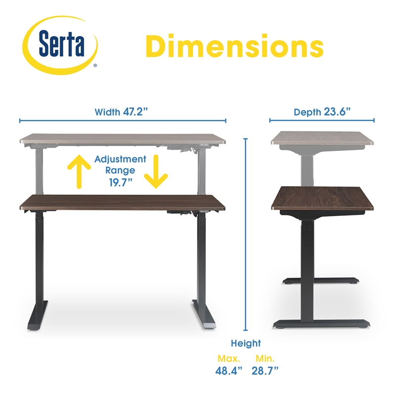 serta creativity electric height adjustable standing desk