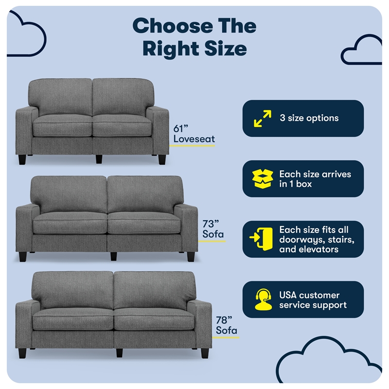 serta palisades 61&quot track arm sofa loveseat with removable covers dark gray