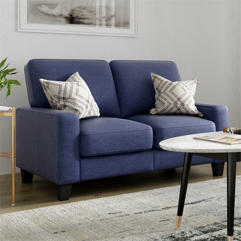 Serta Palisades 61 Loveseat Navy Blue CR48581