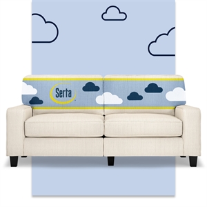 Serta Palisades 73&quot Track Arm Sofa with Removable Covers Buckwheat Beige