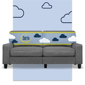 Serta Palisades 73&quot Track Arm Sofa with Removable Covers Dark Gray