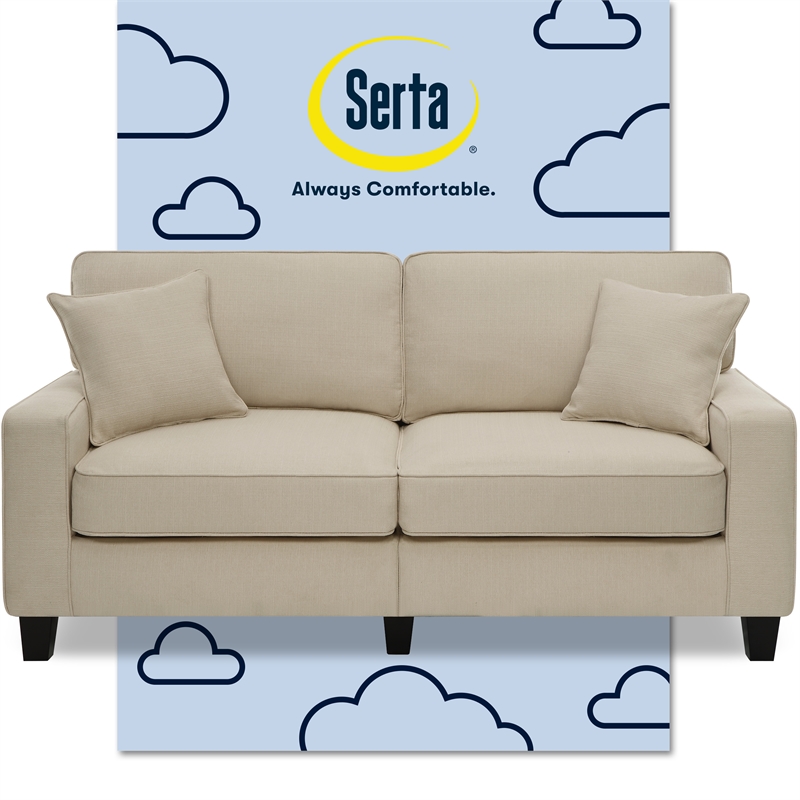 Serta at Home Serta Palisades Upholstered Tool-Free Assembly Straight Arm  78 Sofa for Living Room & Reviews