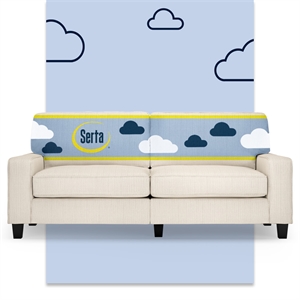 Serta Palisades 78&quot Track Arm Sofa with Removable Covers Buckwheat Beige