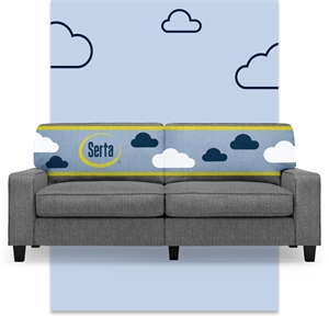 Serta Palisades 78&quot Track Arm Sofa with Removable Covers Dark Gray